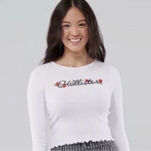 Hollister White Baby Tee Size Medium NWOT
